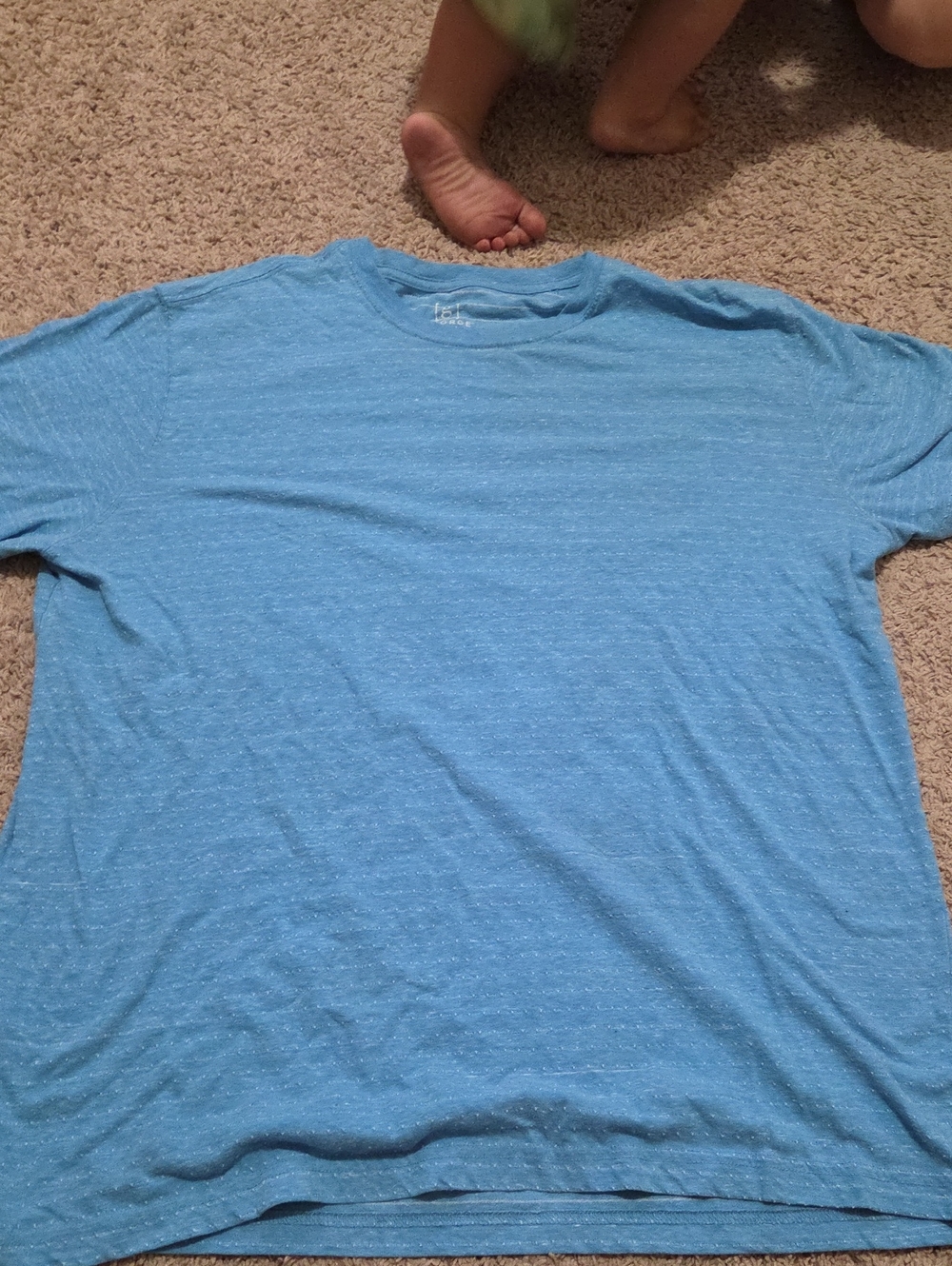 George Men's Heather Light Blue Crewneck Tee
